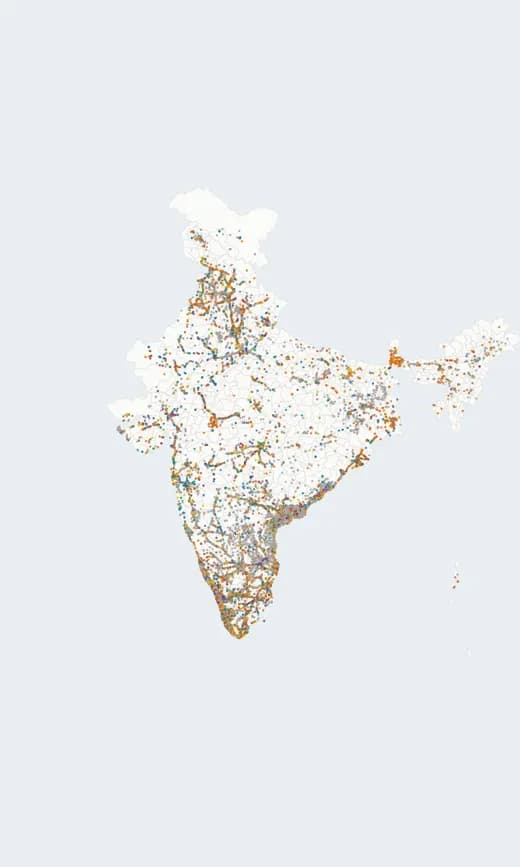 The Petrol Pal map of petrol pumps across India on a phone